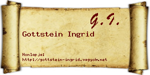 Gottstein Ingrid névjegykártya